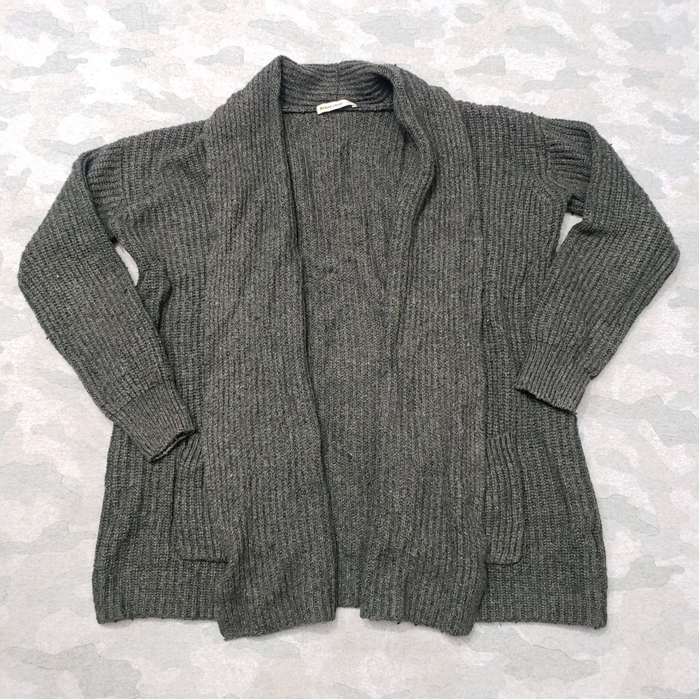 Marine Layer Cardigan Sweater Womens XS/S Green Wool Cashmere Blend Open Front
